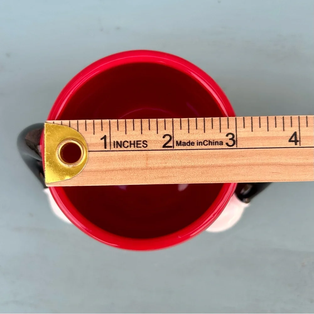 Disney Galerie Mickey Mouse 3D Hands Mug Red Black White Ceramic Coffee Cup